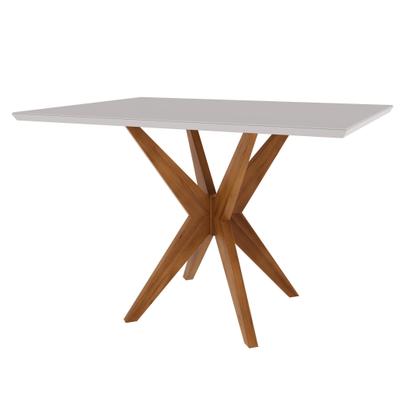 Imagem de Mesa de Jantar para 4 Lugares 120x90cm Donna em Madeira Maciça