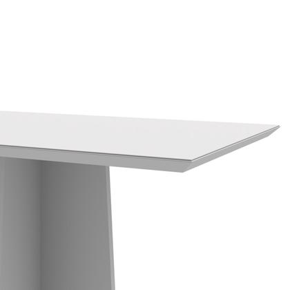 Imagem de Mesa De Jantar Para 4 Lugares Tampo De Madeira 1,20m Com Vidro Colado Ana Cor Off White New Ceval