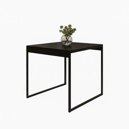 Imagem de Mesa de Jantar Pequena Industrial 80x80cm Amadeirada Moderna Para 4 Lugares MDF Compacta