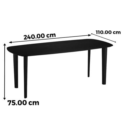 Imagem de Mesa de Jantar Pulsare Ozki 240 cm (Larg) Retangular Base e Tampo em Madeira Eucalipto Cor Cedro