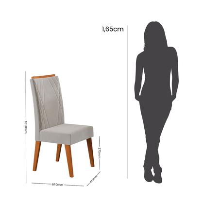 Imagem de Mesa de Jantar Quadrada Columbia Tampo em Mdp sem Vidro 90x90 e 4 Cadeiras Vegas em Madeira Maciça