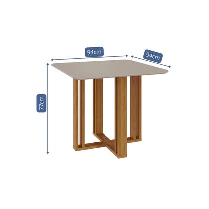 Imagem de Mesa De Jantar Quadrada Com 4 Lugares Flora Cimol Móveis