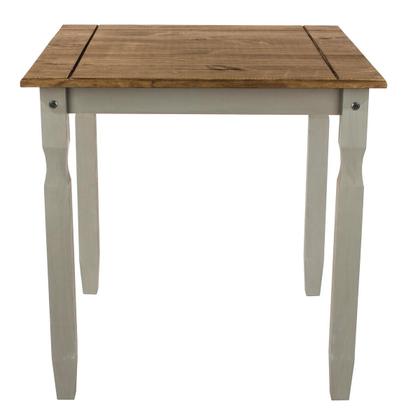 Imagem de Mesa de Jantar Quadrada de Madeira Cinza Lavado