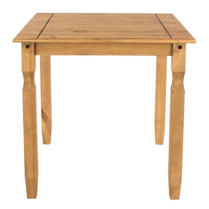 Imagem de Mesa de Jantar Quadrada de Madeira Maciça Marrom Antique