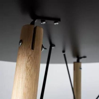 Imagem de Mesa de Jantar Quadrada Eames Eiffel 120 cm - Preta