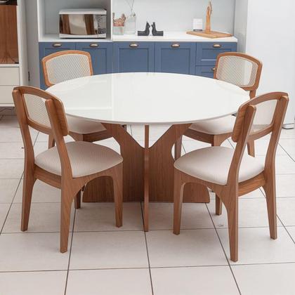 Imagem de Mesa de Jantar Redonda 1,35m 04 ou 06 Lugares 100% MDF