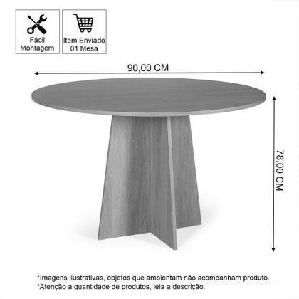 Imagem de Mesa de Jantar Redonda 4 Lugares 90cm Isabela Branco - Straub Web
