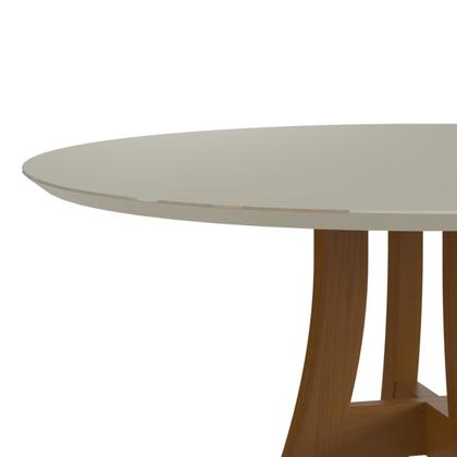 Imagem de Mesa de Jantar Redonda 4 Lugares com Tampo de Vidro 109cm Ref 910