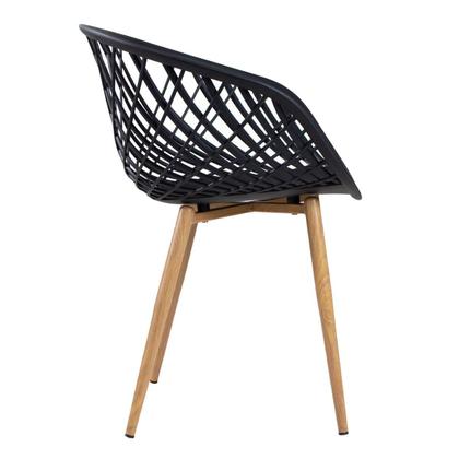 Imagem de Mesa de jantar redonda 80 cm preto + 3 cadeiras Clarice Nest