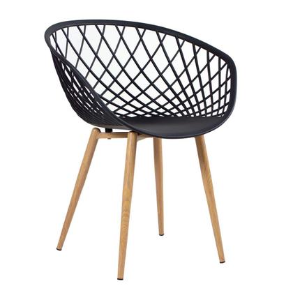 Imagem de Mesa de jantar redonda 80 cm preto + 3 cadeiras Clarice Nest