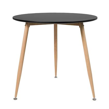 Imagem de Mesa de jantar redonda 80 cm preto + 3 cadeiras Clarice Nest