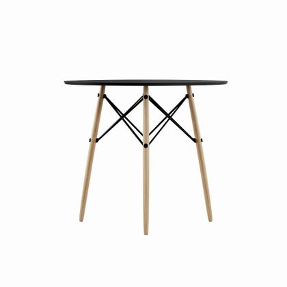 Imagem de Mesa de Jantar Redonda Amsterdã Preto 90 cm