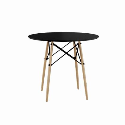 Mesa de Jantar Redonda Amsterdã Preto 90 cm - Mobly Imagem de Mesa de Jantar Redonda Amsterdã Preto 90 cm