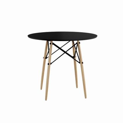 Imagem de Mesa de Jantar Redonda Amsterdã Preto 90 cm