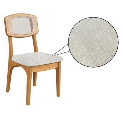 Imagem de Mesa de Jantar Redonda Base Ripada c/ 4 Cadeiras 100% MDF