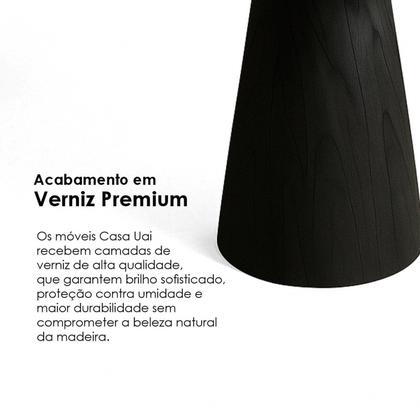 Imagem de Mesa de Jantar Redonda Cone Laminado em Madeira 90cm Cairo