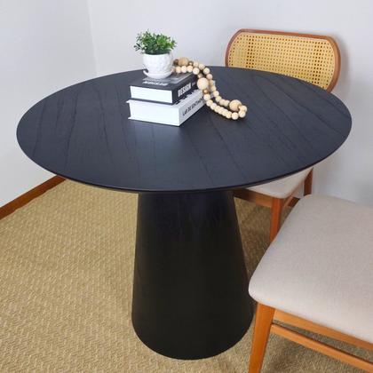 Imagem de Mesa de Jantar Redonda Cone Laminado em Madeira 90cm Cairo