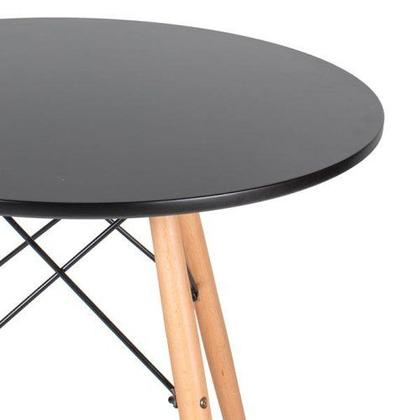 Imagem de Mesa de Jantar Redonda Eames Eiffel 80 cm - Preta