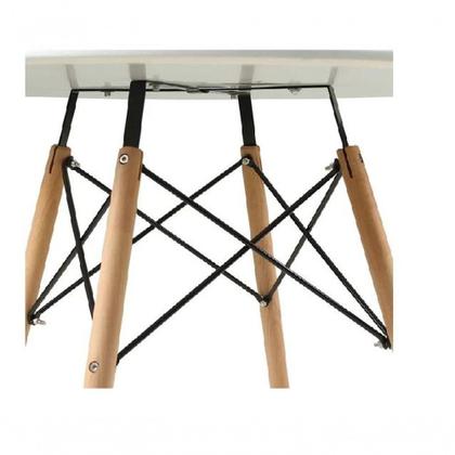 Imagem de Mesa De Jantar Redonda Eames Eiffel 80cm Preta - design resistente