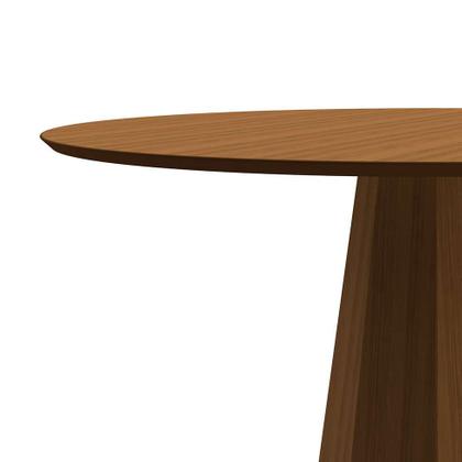 Mesa de Jantar Redonda Isis Imbuia 120 cm - New Ceval Imagem de Mesa de Jantar Redonda Isis Imbuia 120 cm