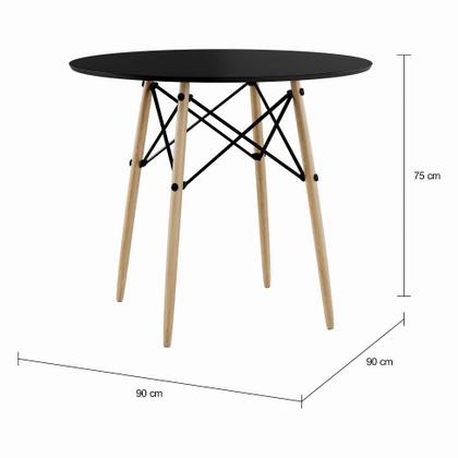 Mesa de Jantar Redonda Juan Preto 90 cm - Mobly Imagem de Mesa de Jantar Redonda Juan Preto 90 cm