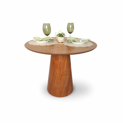 Imagem de Mesa de Jantar Redonda Laminado em Madeira 90cm Cairo