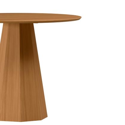 Imagem de Mesa de Jantar Redonda para 4 Lugares Tampo em Mdf 1,00m Isis Ypê - New Ceval