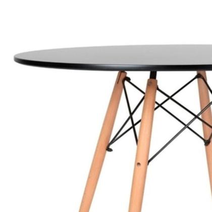 Mesa de Jantar Redonda Well Preta 110 cm - Mobly Imagem de Mesa de Jantar Redonda Well Preta 110 cm