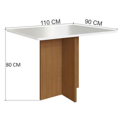 Imagem de Mesa de Jantar Retangular 110cm 4 Lugares Multimóveis CR50212
