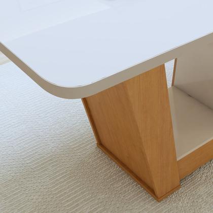 Imagem de Mesa de Jantar Retangular 120cm Maxi Tampo com Vidro Apogeu