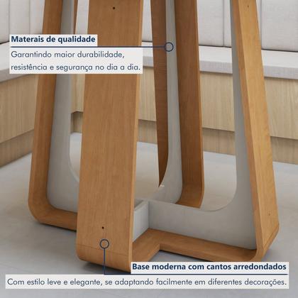 Imagem de Mesa de Jantar Retangular 120cm Maxi Tampo com Vidro Sintonia