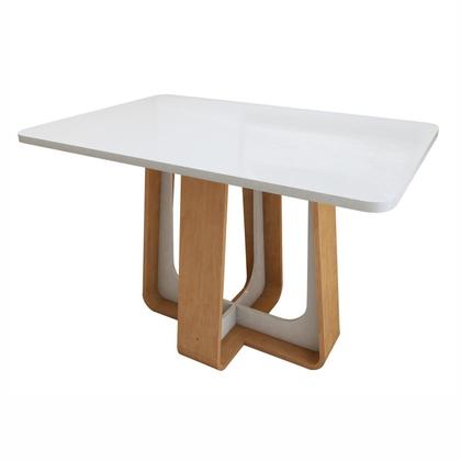 Imagem de Mesa de Jantar Retangular 120cm Maxi Tampo com Vidro Sintonia