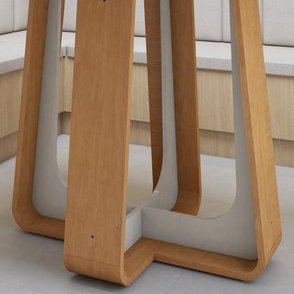 Imagem de Mesa de Jantar Retangular 120cm Maxi Tampo com Vidro Sintonia