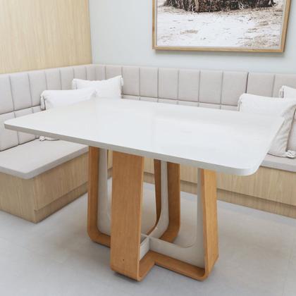 Imagem de Mesa de Jantar Retangular 120cm Maxi Tampo com Vidro Sintonia