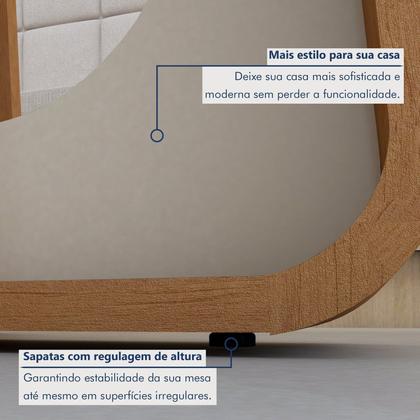 Imagem de Mesa de Jantar Retangular 120cm Tampo com Vidro Sintonia