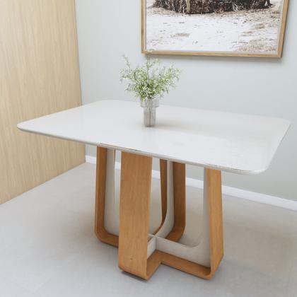 Imagem de Mesa de Jantar Retangular 120cm Tampo com Vidro Sintonia