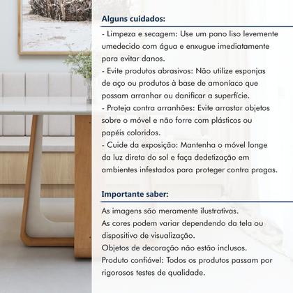 Imagem de Mesa de Jantar Retangular 120cm Tampo com Vidro Sintonia