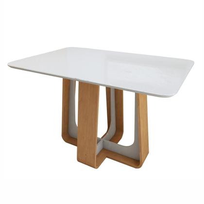 Imagem de Mesa de Jantar Retangular 120cm Tampo com Vidro Sintonia