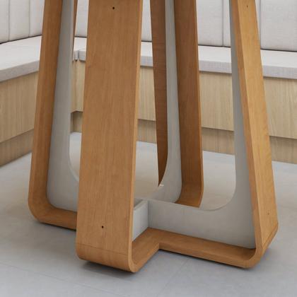 Imagem de Mesa de Jantar Retangular 120cm Tampo com Vidro Sintonia