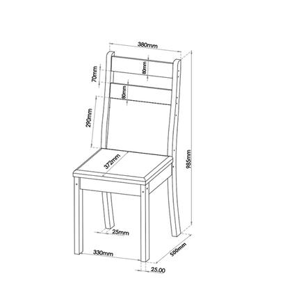 Imagem de Mesa de Jantar Retangular 1,20x80 Dalbelle com 4 Cadeiras Sicilia