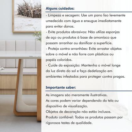 Imagem de Mesa de Jantar Retangular 170cm Maxi Tampo com Vidro Sintonia