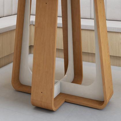 Imagem de Mesa de Jantar Retangular 170cm Maxi Tampo com Vidro Sintonia