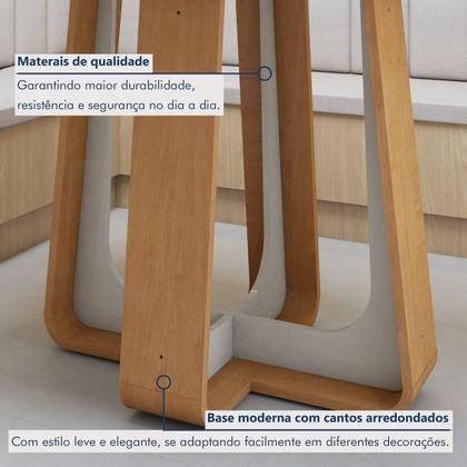 Imagem de Mesa de Jantar Retangular 170cm Tampo com Vidro Sintonia