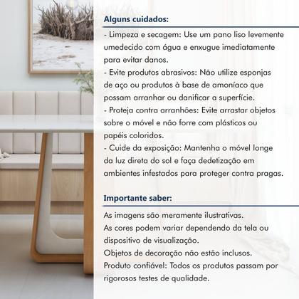 Imagem de Mesa de Jantar Retangular 170cm Tampo com Vidro Sintonia