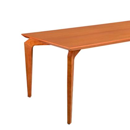 Imagem de Mesa de Jantar Retangular 210x100cm Gosty Madeira Liptus Castanho Claro - Sallar Home