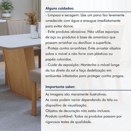 Imagem de Mesa de Jantar Retangular 6 Lugares 170cm Tampo MFD Apogeu