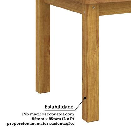 Imagem de Mesa de Jantar Retangular 8 Lugares 220cm 100% Madeira Maciça Argos Espresso Móveis