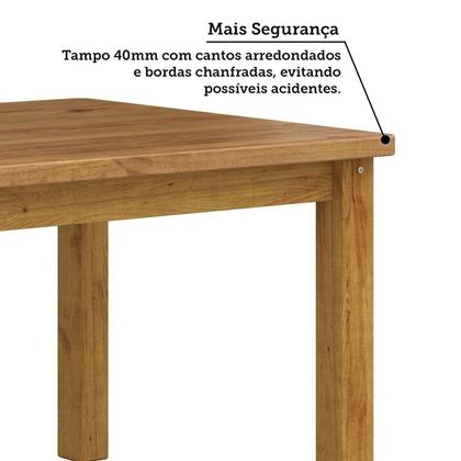 Imagem de Mesa de Jantar Retangular 8 Lugares 220cm 100% Madeira Maciça Argos Espresso Móveis