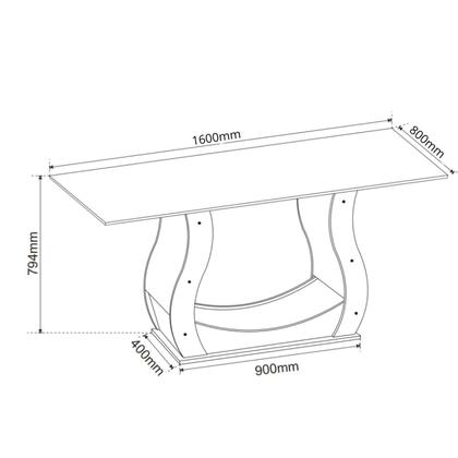 Mesa de Jantar Retangular Buenos Aires com 6 Cadeiras Dalas - Viero Imagem de Mesa de Jantar Retangular Buenos Aires com 6 Cadeiras Dalas