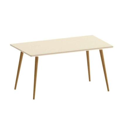 Mesa de Jantar Retangular com Tampo de Vidro San Marco Off White e Noce 160 cm - Mobly Imagem de Mesa de Jantar Retangular com Tampo de Vidro San Marco Off White e Noce 160 cm